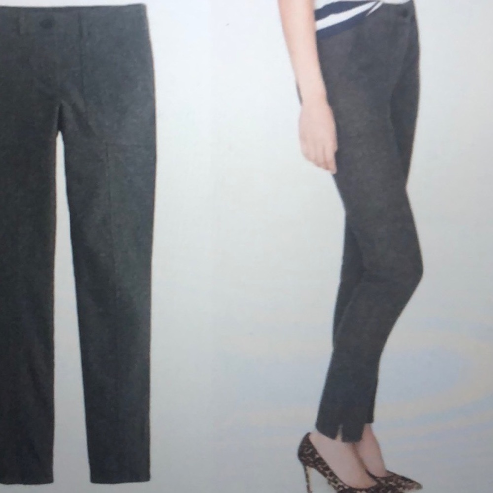 J Crew Grey Tweed Ankle Zip Pants - Picture 6 of 6